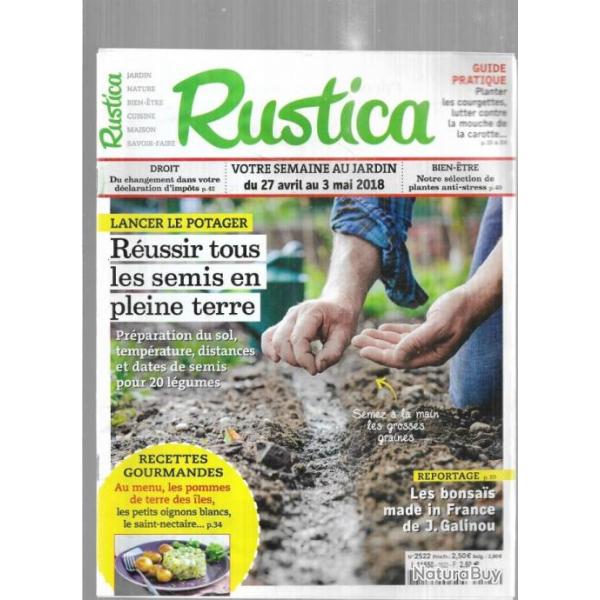 rustica du 27 avril au 13 septembre 2018 soit 8 revues avec n manquants