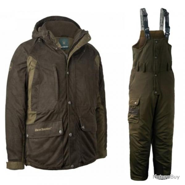 Pack Poste Explore DeerHunter - Veste de chasse Explore Winter + Pantalon  bretelles - Vert / XL / 