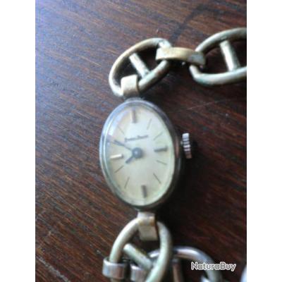 MONTRE FEMME MECANIQUE CONSTANT BEUCHAT ARGENT MASSIF