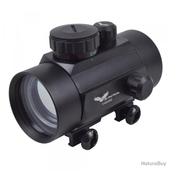 Red dot 1x40 noir 46mm rticule rouge et vert