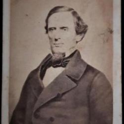 US CIVIL WAR - Jefferson Davis Calling Card (1808-1889), Président des États Confédérés