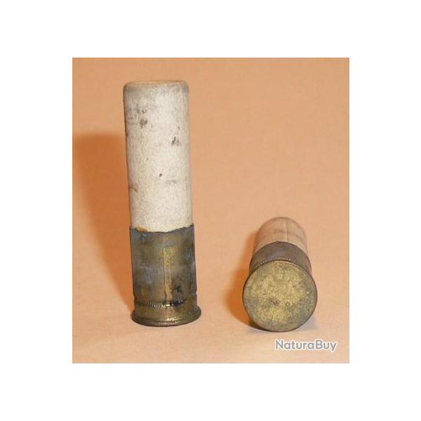 9 mm KARCHER  grenaille - tui laiton et carton blanc - chargement poudre noire - circa 1875