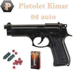 Promo ! Pistolet 92 AUTO - KIMAR Bronzé 9mm PAK + adaptateur + 50 munitions
