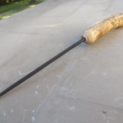 BRADEE - Ancienne dague artisanale longueur totale 34.5 cm lame 18 cm