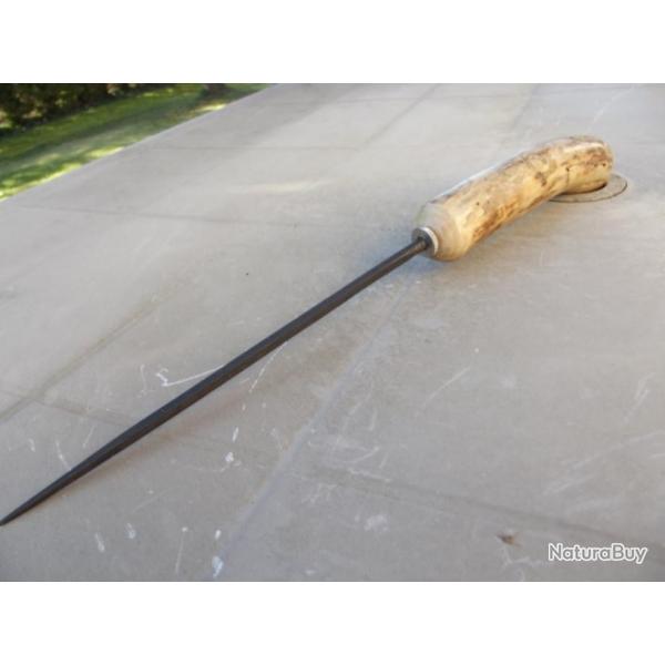 BRADEE - Ancienne dague artisanale longueur totale 34.5 cm lame 18 cm