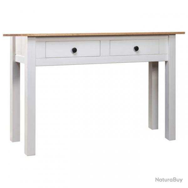 Table console Blanc 110x40x72 cm Pin massif Assortiment Panama 282681