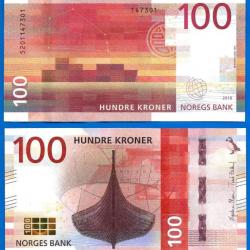 Norvege 100 Couronnes 2016 NEUF Billet Bateau Pingouin Kronor