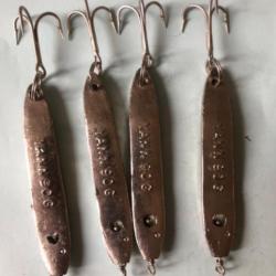 4 cuillère Yann 10 cm, 90 gr, nickelé . pêche mer YANN