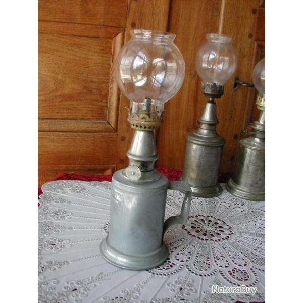 Rare Ancienne LAMPE BRULOR 1900  Essence Garantie Inexplosible Idem PIGEON Dco