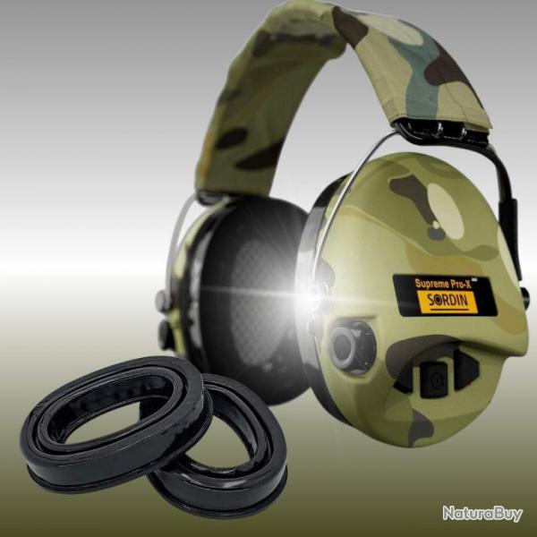 Sordin SUPREME PRO X LED Camo (GEL) Serre-tte Camo