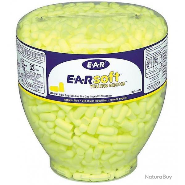 Bonbonne de bouchons 3M E-A-Rsoft Yellow Neon