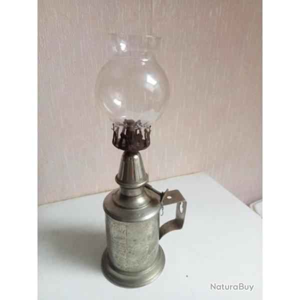 Ancienne lampe pigeon  ptrole lampe H: 24 cm
