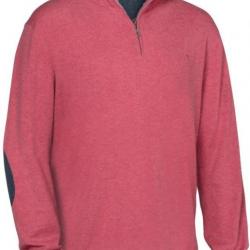 Pull de chasse col zippé Winsley rose Club Interchasse