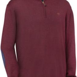 Pull de chasse col zippé Winsley prune Club Interchasse