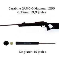 GAMO G-MAGNUM 6,35mm 19,9 j+ Piston (45 Jul.) + Piston + Lunette 3-12x44 R.MilDot + Pellets-2