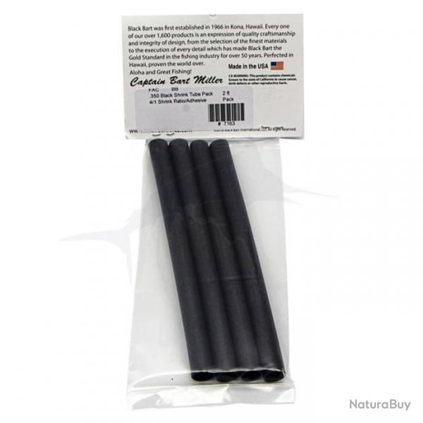 Gaine Thermo-Rtractable Black Bart Noir 0.35"