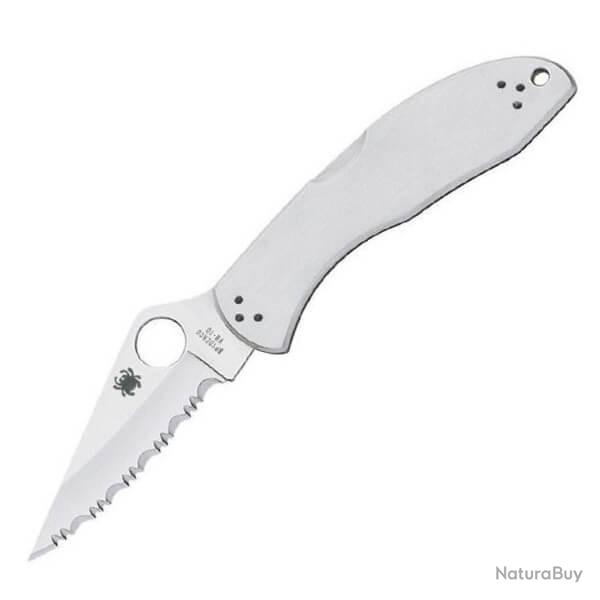 Couteau de poche Spyderco Delica 4 crant et lame sabre