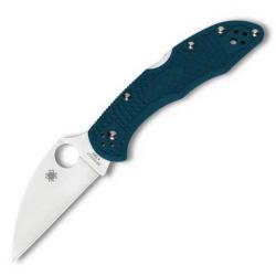 Couteau de poche Spyderco Delica 4 Wharncliffe K390 bleu