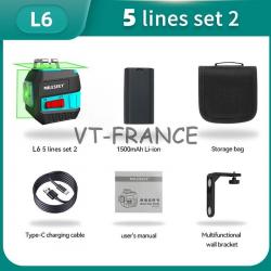 Niveau Laser Pro 5 Lignes Auto Nivelant, Modele: L6 Set 2