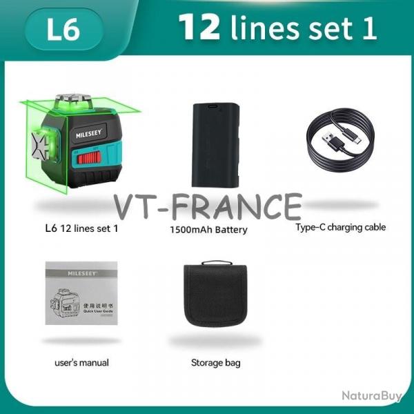 Niveau Laser Pro 12 Lignes Auto Nivelant, Modele: L6 Set 1