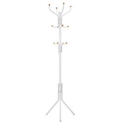 Porte-manteau sur pied Hauteur de 182 cm perroquet de 3 tubes en fer blanc 12_0003190