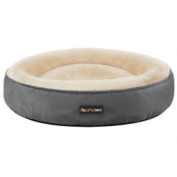 Panier pour chien rond lit chat donuts diam&egrave;tre 70 cm gris fonc&eacute; 12_0001212