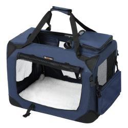 Sac de transport pour chien caisse pliable pour chien bleu 50 x 35 x 35 cm bleu 12_0001246