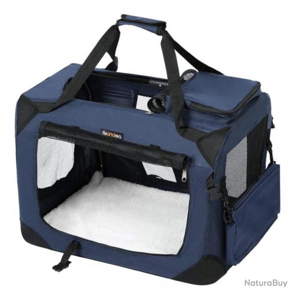 Sac de transport pour chien caisse pliable pour chien bleu 50 x 35 x 35 cm bleu 12_0001246