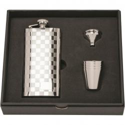 Flasque en acier inoxydable à carreaux (Modèle: 148 ml)