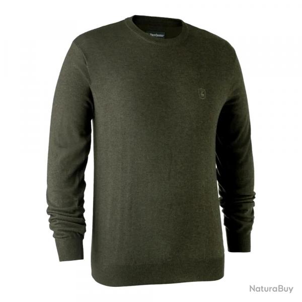 Pull De Chasse Col Rond Deerhunter Kingston Green Melange