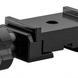 Pied aluminium monobloc à rail de 11mm pour compensateur.-Pied alu monobloc