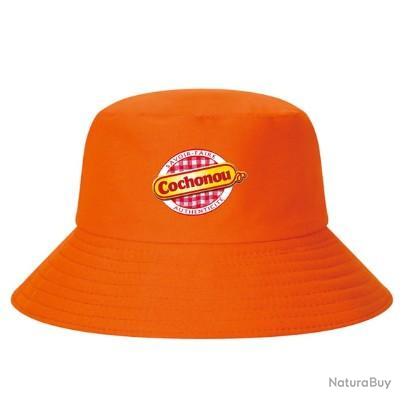 Chapeau Bob Cochonou orange clair taille 60 cm - LIVRAISON OFFERTE -  Chapeaux, casquettes, bobs, bonnets et cagoules de Chasse (9493354)