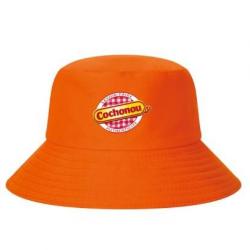 Chapeau Bob Cochonou orange clair taille 60 cm - LIVRAISON OFFERTE