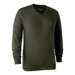 Pull De Chasse Col V Deerhunter Kingston Green Melange