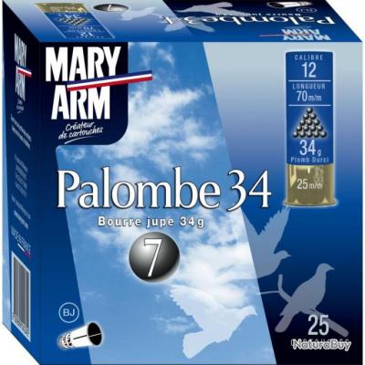1 boite de cartouches Mary Arm Palombe 34 BJ cal 12/70 plomb 6
