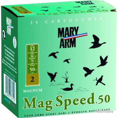 1 boite de cartouches Mary Arm Magnum Speed 50 cal 12/76 plomb 4