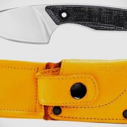 Couteau Gerber Stowe Lame Acier 440 Clip Point Manche Micarta Etui Cuir G1905