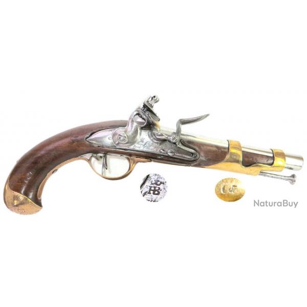 Manuf. St Etienne 1773 - Rarissime Pistolet Officier de Marine