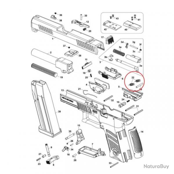 Ressort de dtente pour CZ P-10 - 2 pcs.