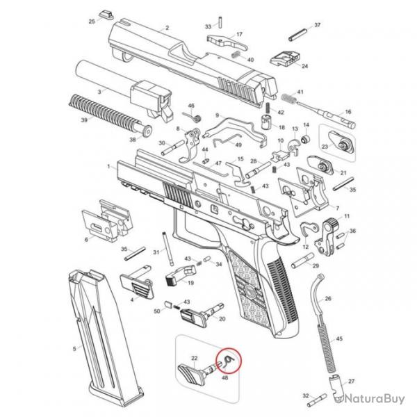 Hammer Decocking Lever Spring for CZ P-07/P-09