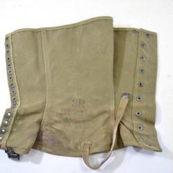 Guetre jambière US ARMY leggings canvas M-1938 taille 3R  pied droit droite (C)