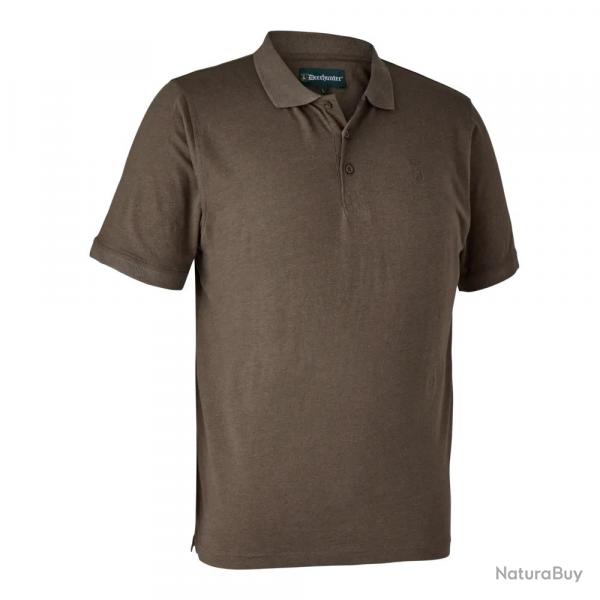 Polo De Chasse Deerhunter Gunnar Brown Leaf Melange