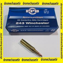 20 boites neuve de 20 cartouches Partizan  de calibre 243 Winchester, 90 grains , SP