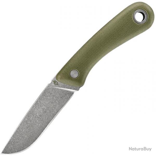 Couteau de Survie Gerber Spine Green Lame Acier 7Cr17MoV Manche ABS Etui GFN G3424