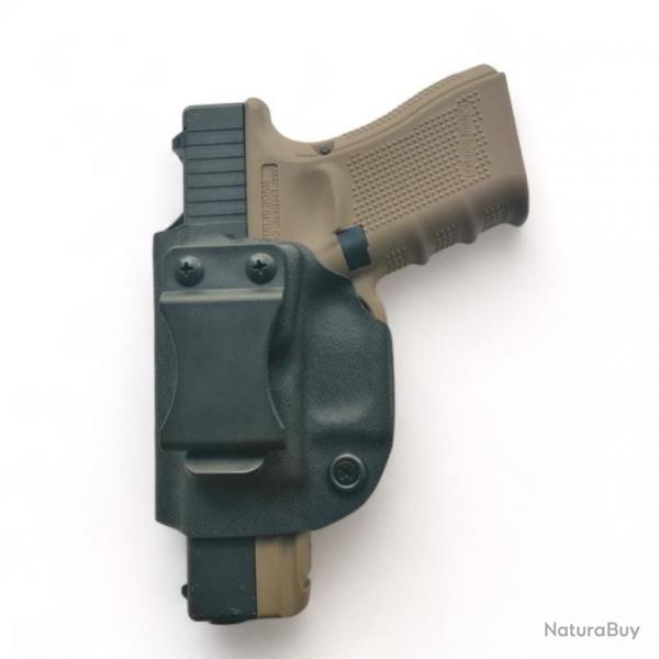 Offre spciale Police Gendarmerie Holster Inside KYDEX "Compact IWB" Glock 19 Gaucher