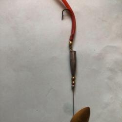1 cuillère ribis 222 or 3 cm pêche carnassier occasion collection . Rouge avançon 12 gr