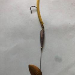 1 cuillère ribis 222 or 3 cm pêche carnassier occasion collection . Jaune avançon 12 gr