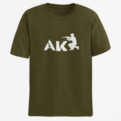 T shirt ARME AK 3 Army Blanc
