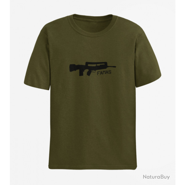 T shirt ARME Famas Army Noir