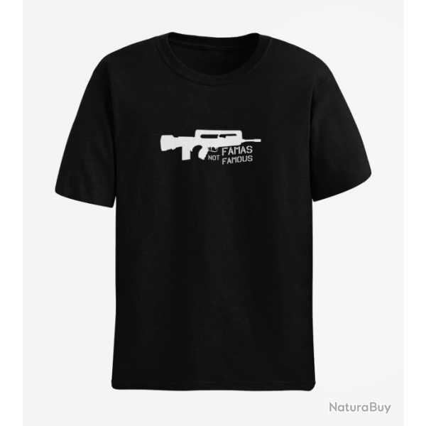 T shirt ARME Famas Not Famous Noir